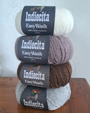 INDIECITA EASY WASH 100% BABY ALPACA 8PLY - Chestnut Melange